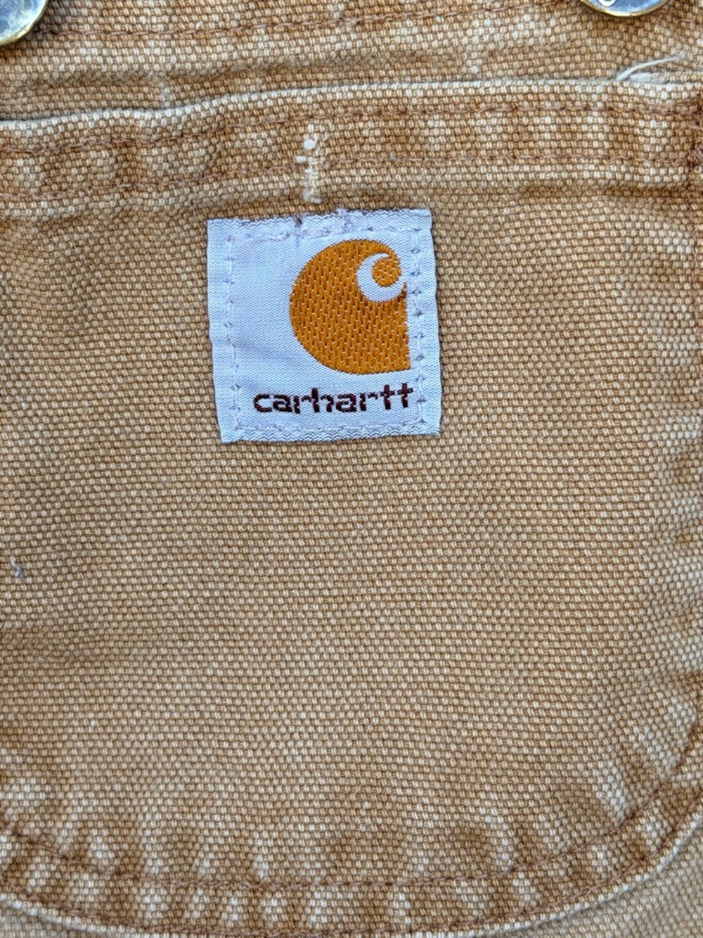 Carhartt Brown Duck Bib Overalls Toddler Size 2T Adjustable Workwear - Picture 2 of 8